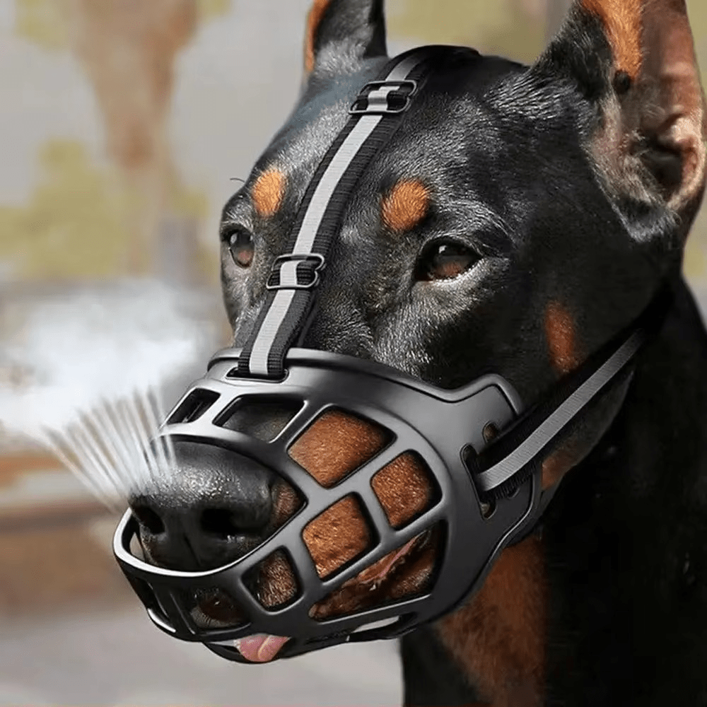 Reflective Dog Muzzle, Breathable Adjustable Basket Muzzle for Small to Large Dogs - Homvista