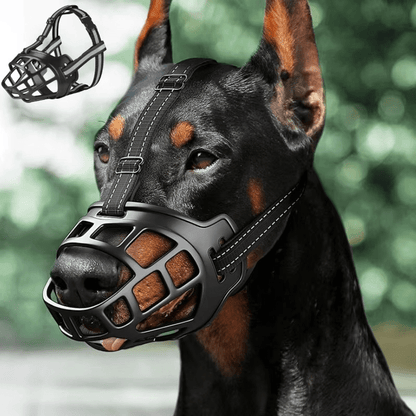 Reflective Dog Muzzle, Breathable Adjustable Basket Muzzle for Small to Large Dogs - Homvista