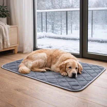 Self-Warming Dog Mat, Heat-Reflective Microfleece Pet Bed, Non-Slip & Machine Washable - Homvista