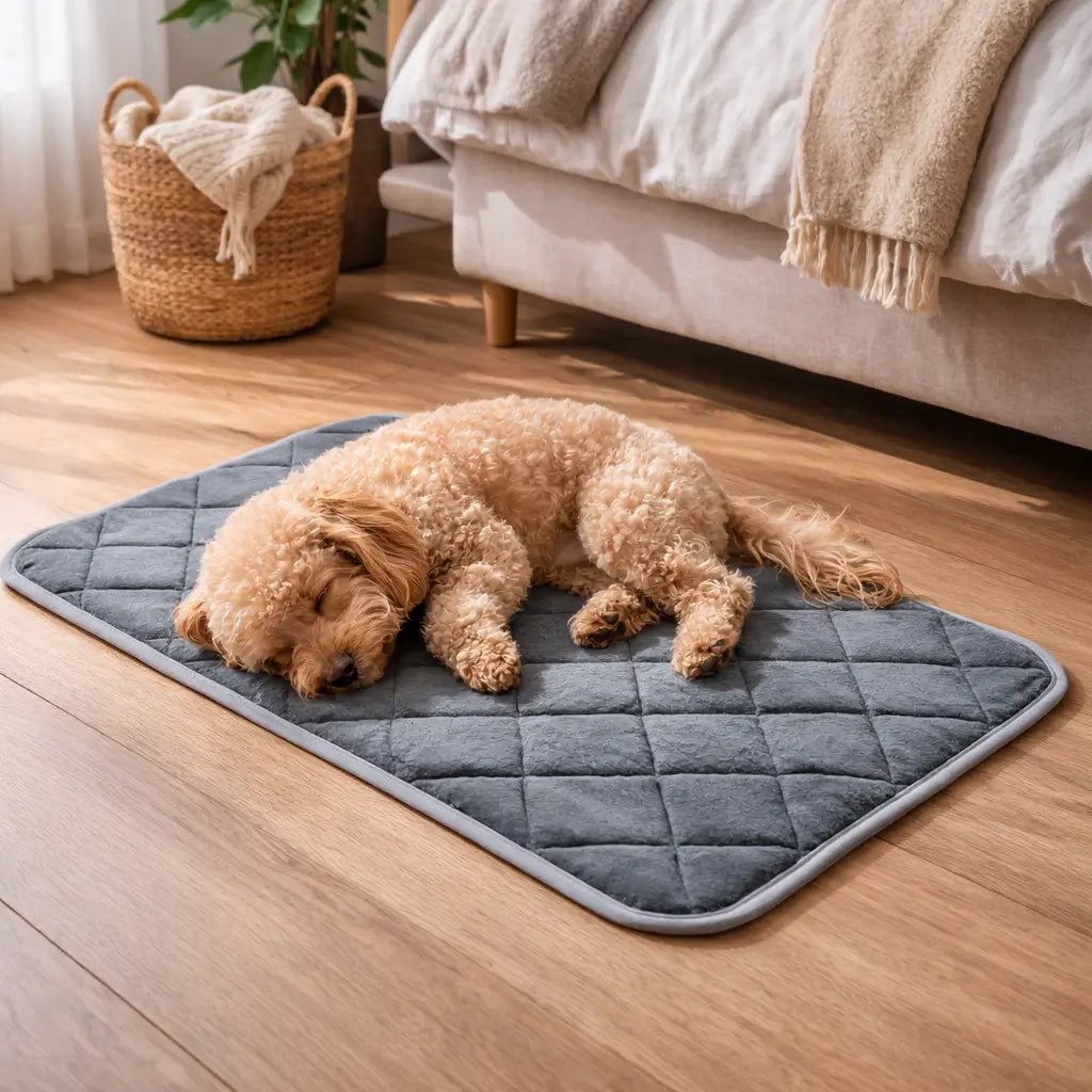 Self-Warming Dog Mat, Heat-Reflective Microfleece Pet Bed, Non-Slip & Machine Washable - Homvista