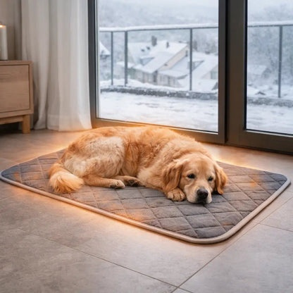 Self-Warming Dog Mat, Heat-Reflective Microfleece Pet Bed, Non-Slip & Machine Washable - Homvista