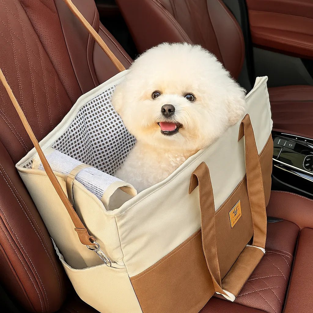 Small Pet Carrier Bag, Shoulder & Crossbody Dog Cat Carrier with Reinforced Base & Seat-Belt Strap - Homvista