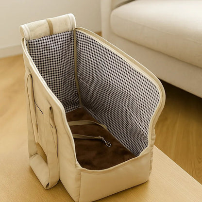 Small Pet Carrier Bag, Shoulder & Crossbody Dog Cat Carrier with Reinforced Base & Seat-Belt Strap - Homvista