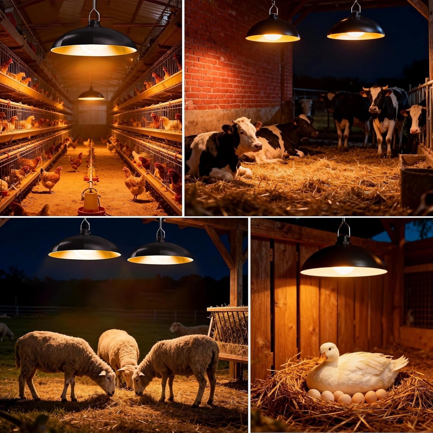 Solar Chicken Coop Light, Dual Lamps with Timer, 2400mAh Battery & Remote - Homvista