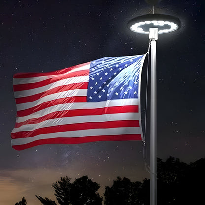 Solar Powered Flagpole Lights - All Night Long Last Flag Pole Lights - LED - Homvista