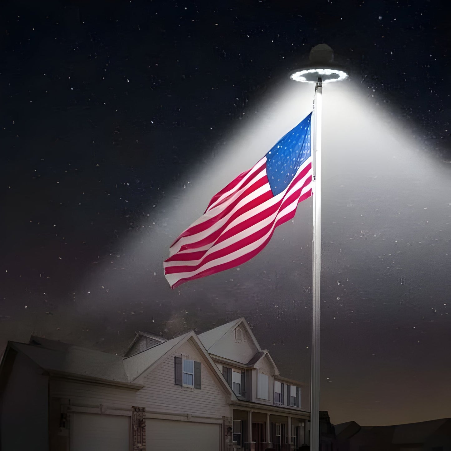 Solar Powered Flagpole Lights - All Night Long Last Flag Pole Lights - LED - Homvista