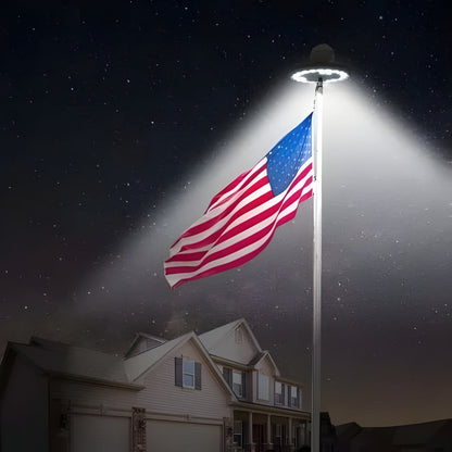 Solar Powered Flagpole Lights - All Night Long Last Flag Pole Lights - LED - Homvista