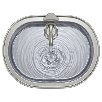 Stainless Steel Cat Water Fountain, 3.2L Pet Fountain with 5-Layer Filtration & 2 Flow Modes - Homvista