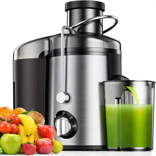 Stainless Steel Juicer Machine for Fruits & Vegetables, 3" Wide Mouth, 3-Speed - Homvista
