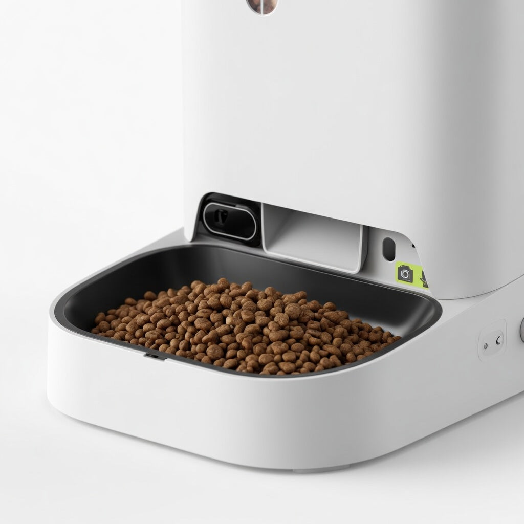Smart Pet Feeder with Camera, Dual-Hopper Automatic Feeder with Pet Recognition & Meal Tracking - Homvista