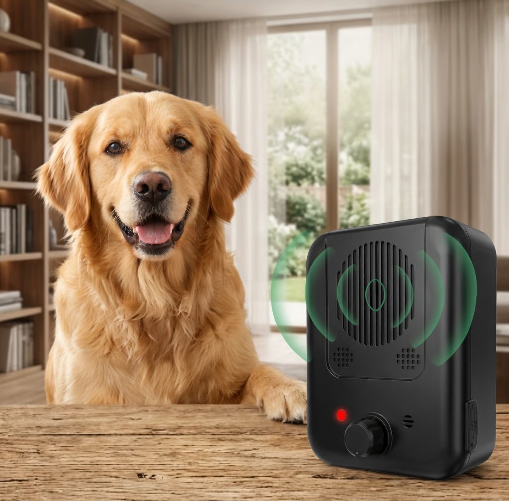 Ultrasonic Bark Control Device, 50ft Dog Barking Deterrent with Adjustable Sensitivity for Indoor & Outdoor Use - Homvista