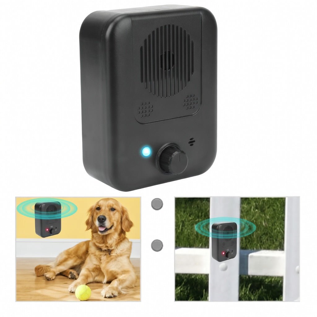 Ultrasonic Bark Control Device, 50ft Dog Barking Deterrent with Adjustable Sensitivity for Indoor & Outdoor Use - Homvista