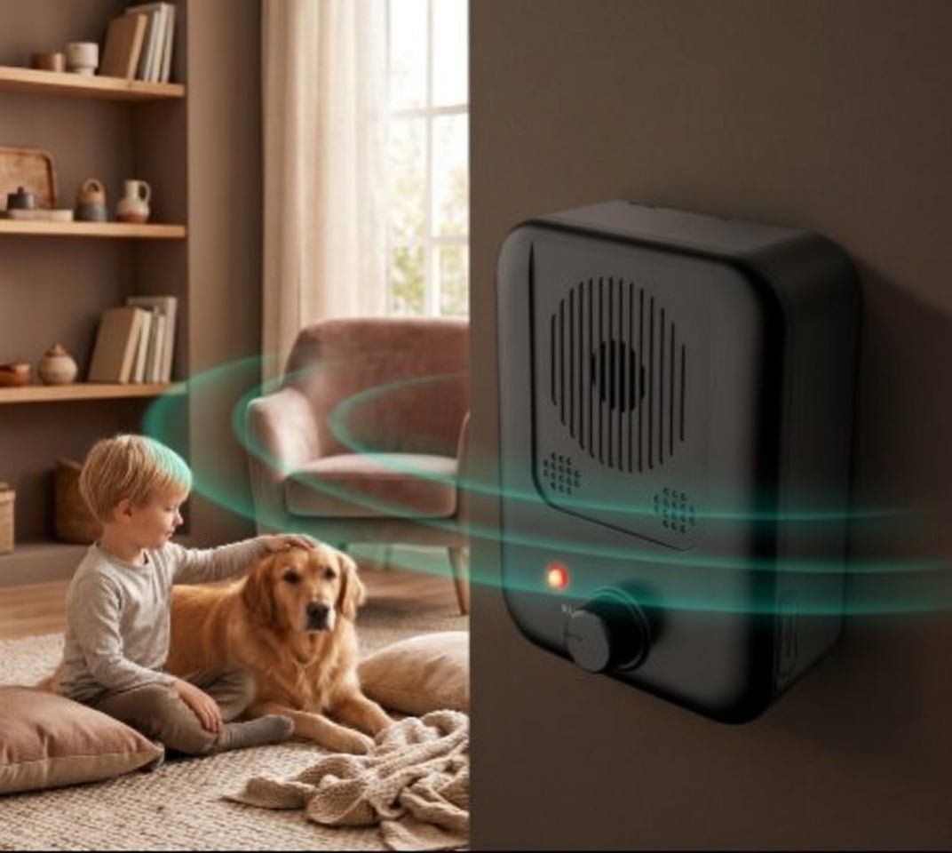 Ultrasonic Bark Control Device, 50ft Dog Barking Deterrent with Adjustable Sensitivity for Indoor & Outdoor Use - Homvista