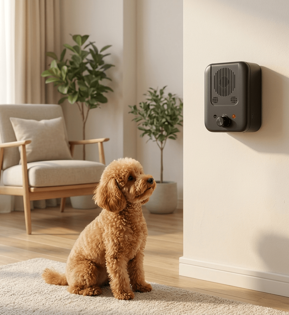 Ultrasonic Bark Control Device, Automatic Dog Barking Deterrent with 15–30kHz Adjustable Frequency - Homvista