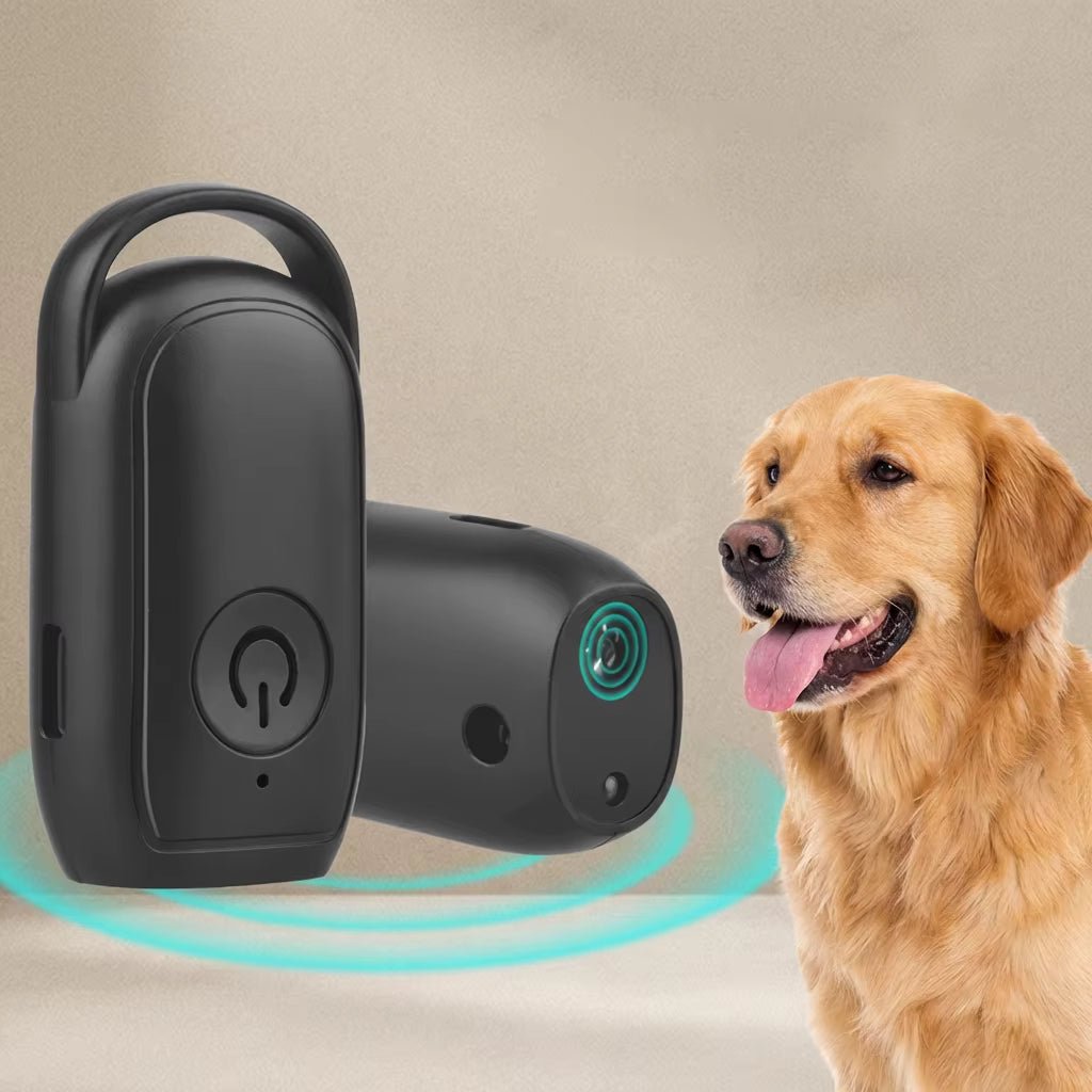 Ultrasonic Dog Training Device, Handheld Bark Deterrent with LED Light & One-Button Control - Homvista