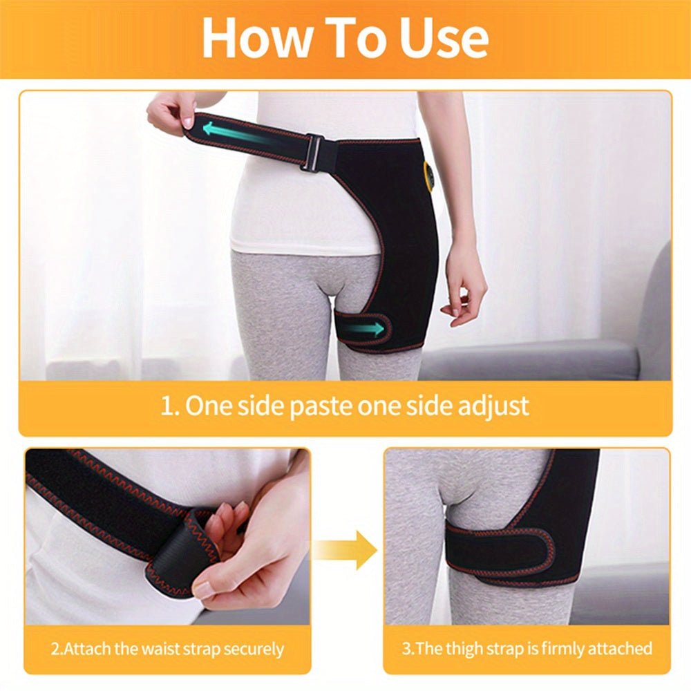 USB Electric Heated Hip Brace, Lower Back & Waist Wrap with Massage & Heat - Homvista