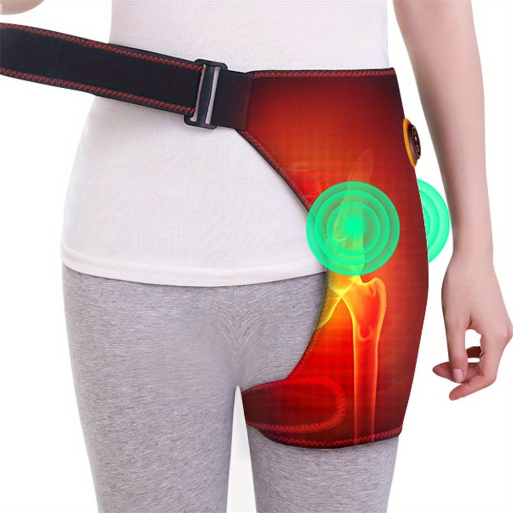 USB Electric Heated Hip Brace, Lower Back & Waist Wrap with Massage & Heat - Homvista