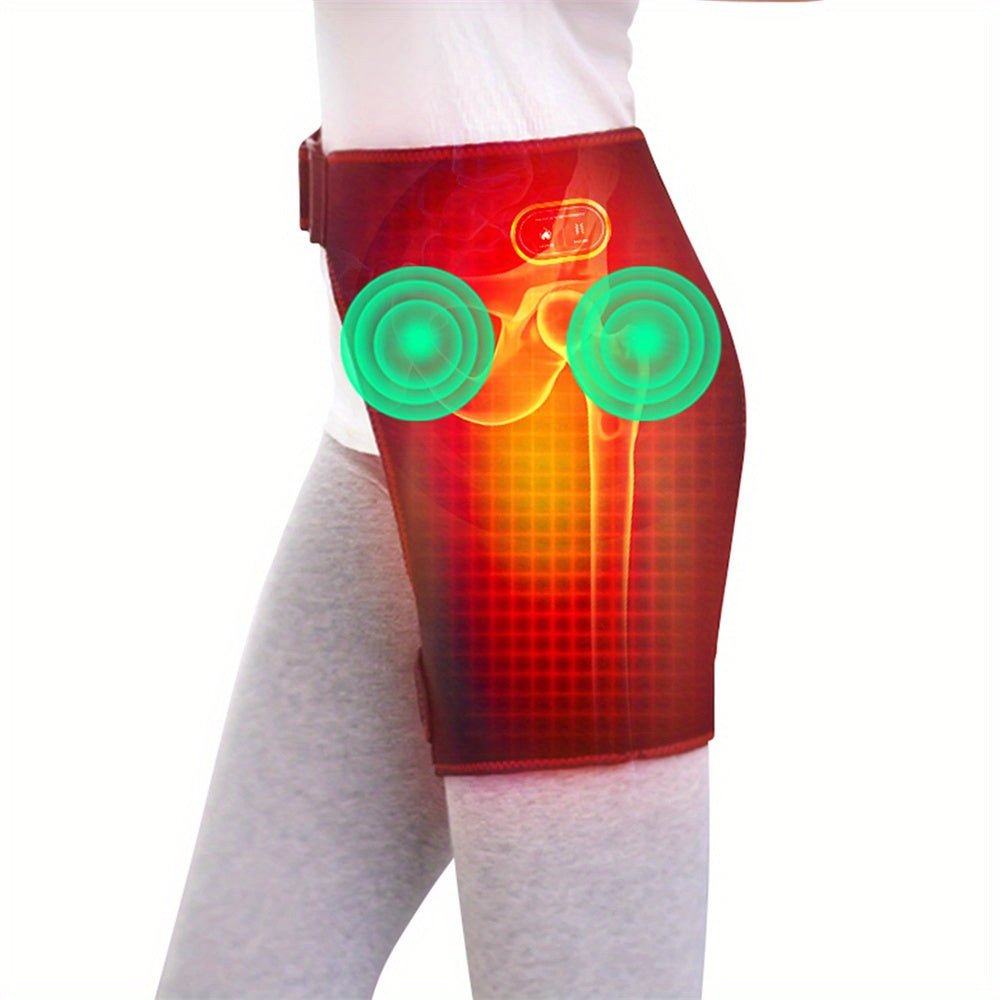 USB Electric Heated Hip Brace, Lower Back & Waist Wrap with Massage & Heat - Homvista