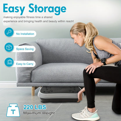 Vibration Platform Exercise Machine, 100 Speed Levels, Full Body Workout Board, Remote - Homvista
