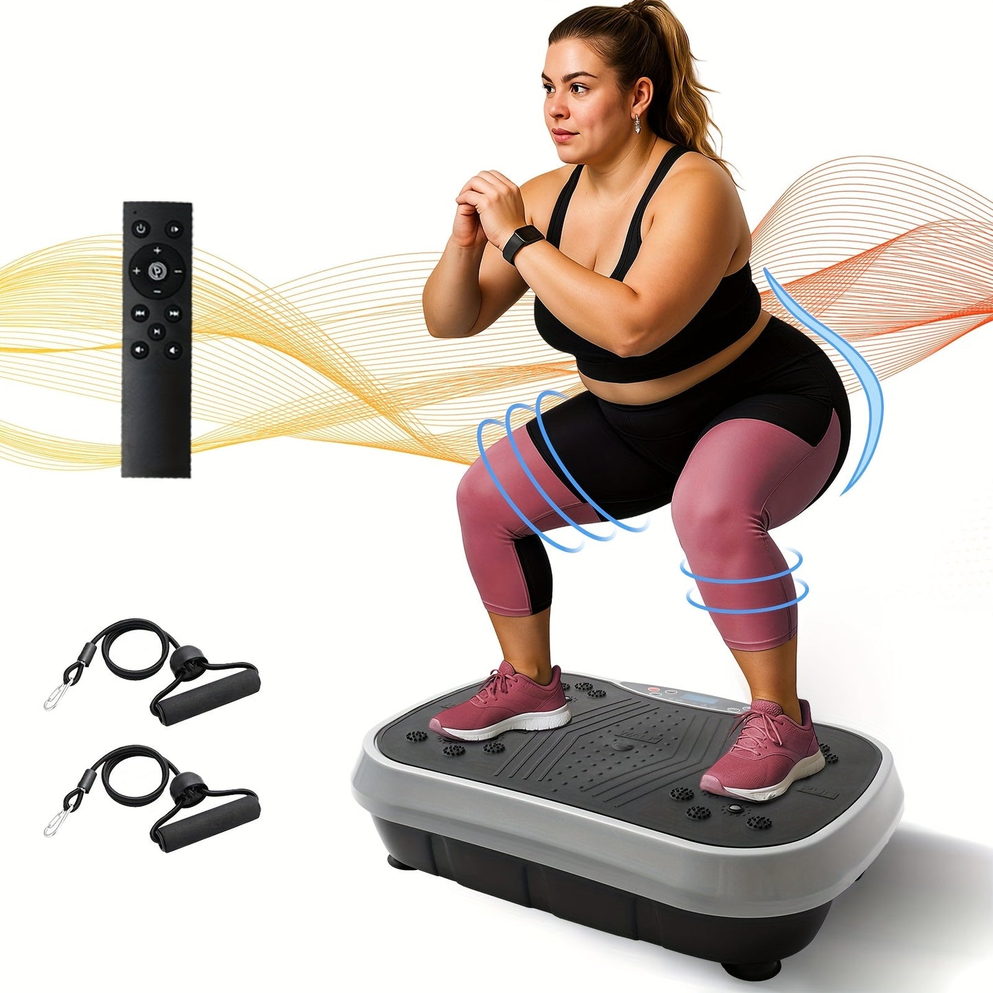 Vibration Platform Exercise Machine, 100 Speed Levels, Full Body Workout Board, Remote - Homvista