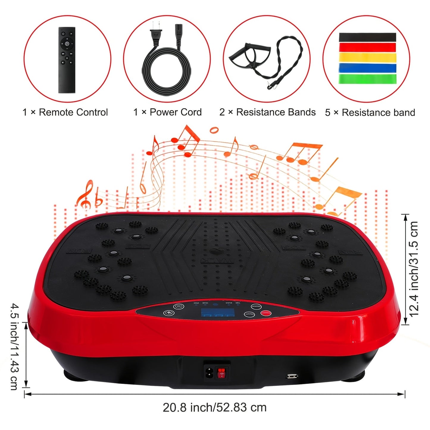 Vibration Platform Exercise Machine, 100 Speed Levels, Full Body Workout Board, Remote - Homvista