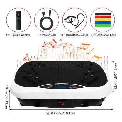 Vibration Platform Exercise Machine, 100 Speed Levels, Full Body Workout Board, Remote - Homvista