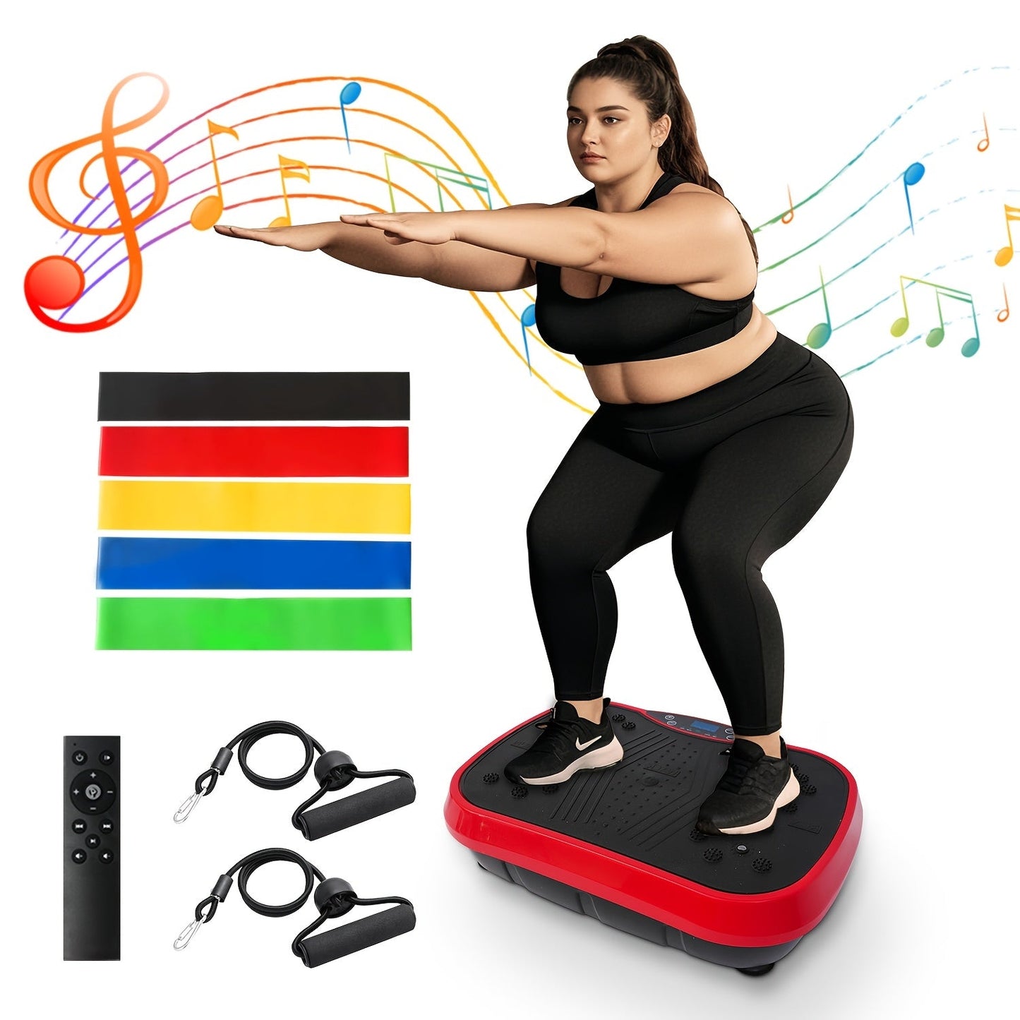 Vibration Platform Exercise Machine, 100 Speed Levels, Full Body Workout Board, Remote - Homvista