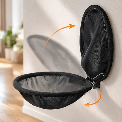 Wall-Mounted Cat Hammock, Foldable Mesh Cat Bed with Metal Frame, 40cm Lounging Area - Homvista
