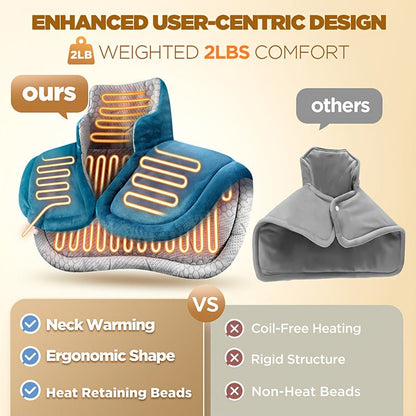Weighted Graphene Electric Heating Pad, Neck & Back Wrap, 6 Heat Settings - Homvista