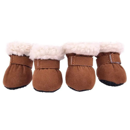 Winter Dog Boots, Insulated Water-Resistant Paw Shoes with Non-Slip Soles - Homvista