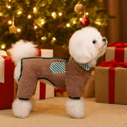 Winter Dog Coat, Warm Dog Jacket with Zip Closure & Front Pocket for Small to Medium Dogs - Homvista