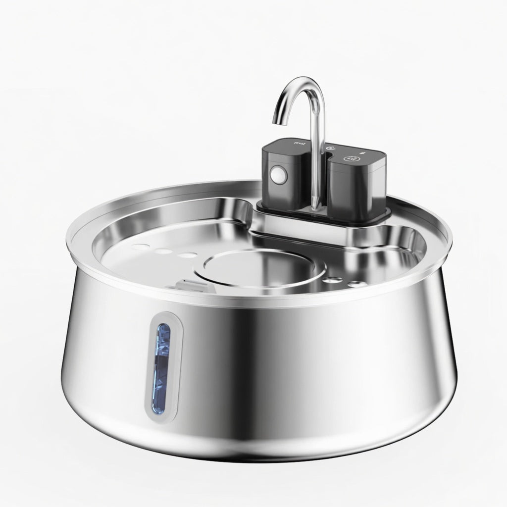 Wireless Cat Water Fountain, 2L Cordless Pet Fountain with Adjustable Flow Rate & Rechargeable Battery - Homvista