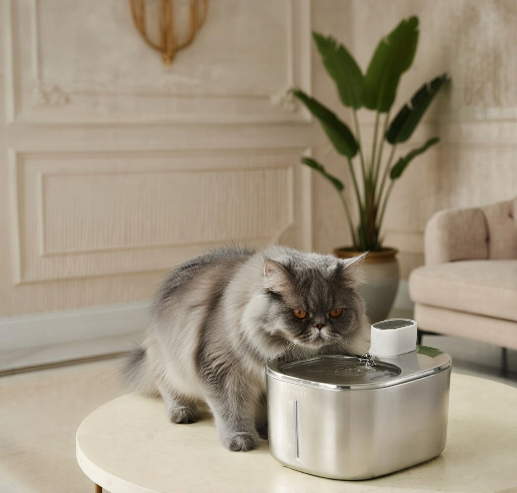 Wireless Cat Water Fountain, 2L Cordless Pet Fountain with Adjustable Flow & Rechargeable Battery - Homvista