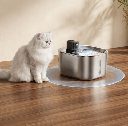 Wireless Cat Water Fountain, 2L Cordless Pet Fountain with Adjustable Flow & Rechargeable Battery - Homvista