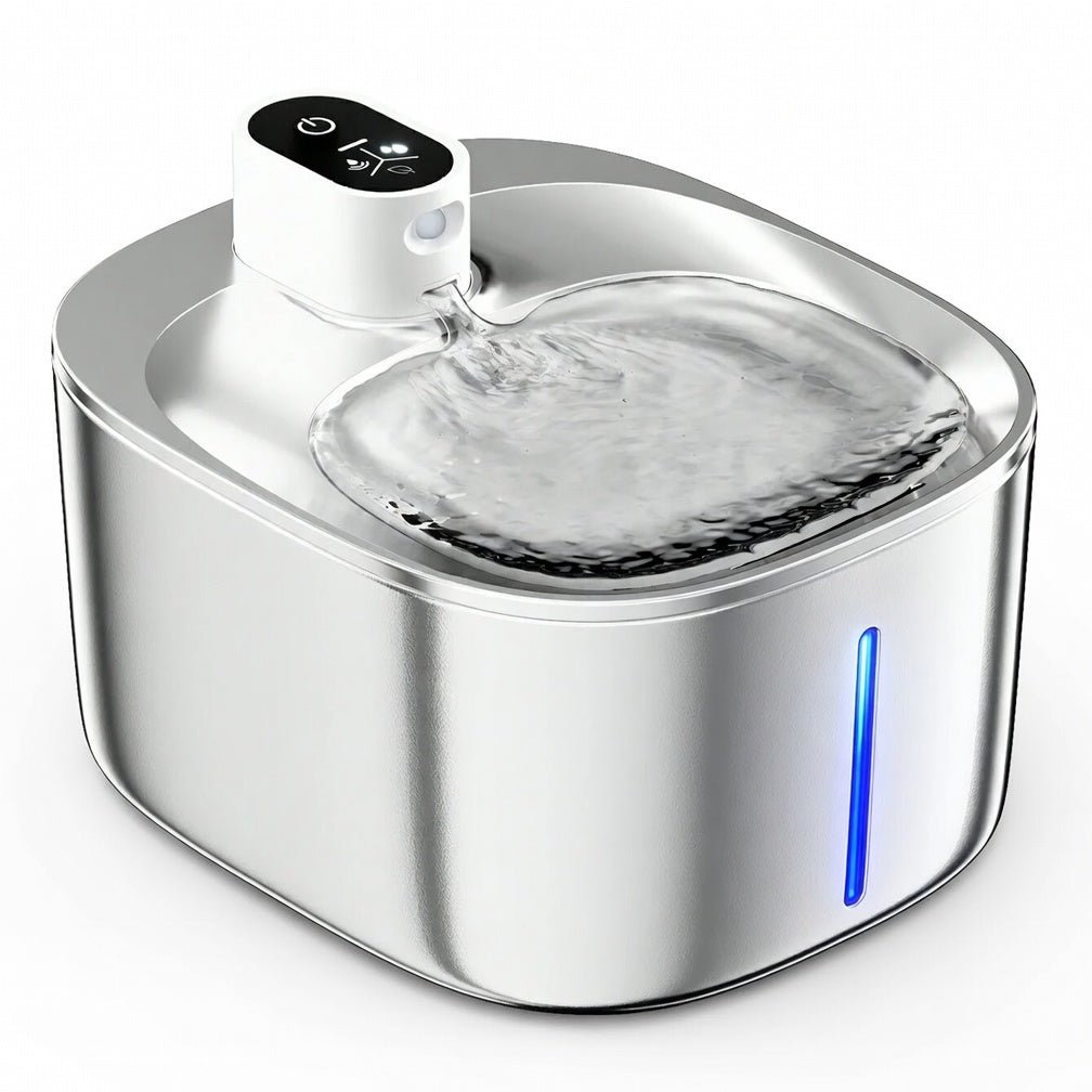 Wireless Cat Water Fountain, 2L Cordless Pet Fountain with Adjustable Flow & Rechargeable Battery - Homvista