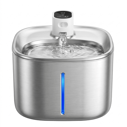 Wireless Cat Water Fountain, 2L Cordless Pet Fountain with Adjustable Flow & Rechargeable Battery - Homvista