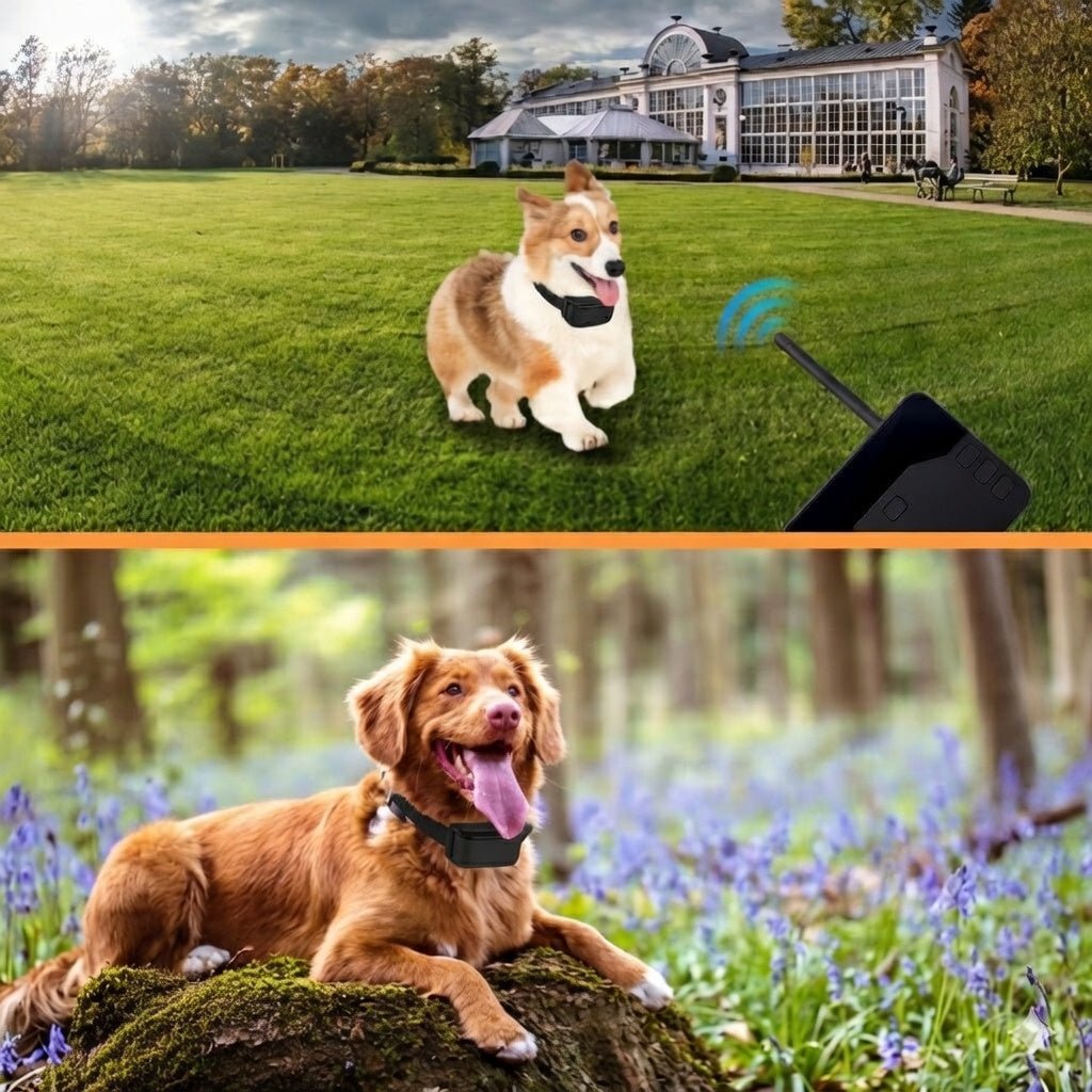 Wireless Dog Fence System, 100–250m Boundary with Waterproof Training Collar for Up to 3 Dogs - Homvista