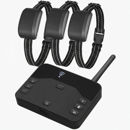 Wireless Dog Fence System, 100–250m Boundary with Waterproof Training Collar for Up to 3 Dogs - Homvista