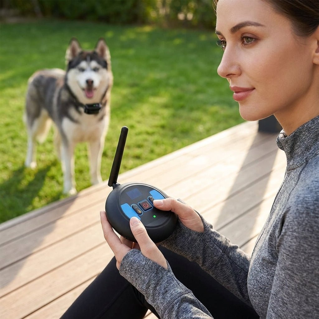 Wireless Dog Fence & Training Collar, 500m Boundary System with Waterproof Receiver for Up to 3 Dogs - Homvista