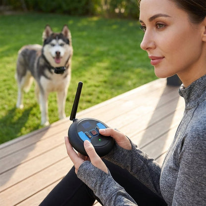 Wireless Dog Fence & Training Collar, 500m Boundary System with Waterproof Receiver for Up to 3 Dogs - Homvista
