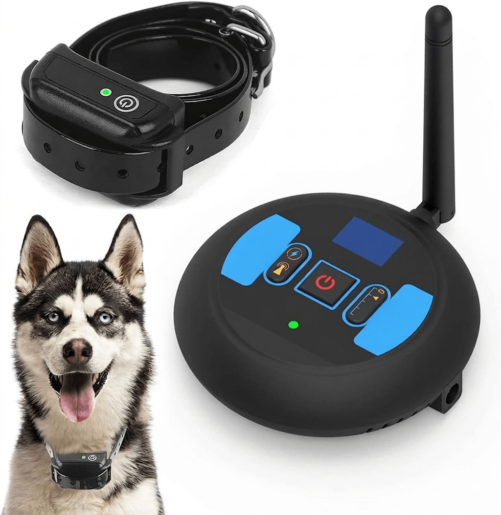 Wireless Dog Fence & Training Collar, 500m Boundary System with Waterproof Receiver for Up to 3 Dogs - Homvista