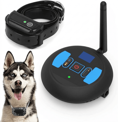 Wireless Dog Fence & Training Collar, 500m Boundary System with Waterproof Receiver for Up to 3 Dogs - Homvista