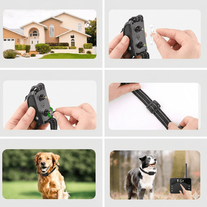Wireless Dog Fence & Training Collar, 65–1640ft Boundary System for Up to 3 Dogs - Homvista