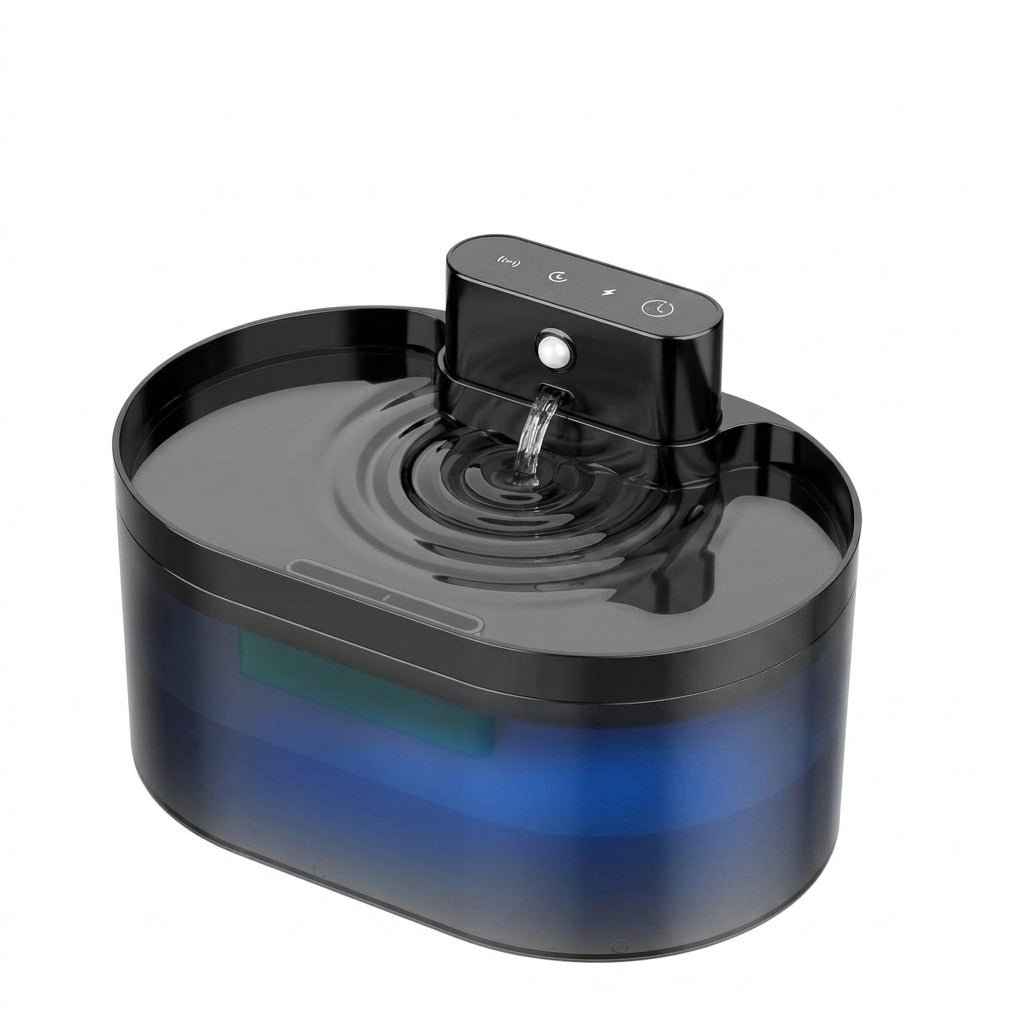 Wireless Pet Water Fountain, 2.2L Sensor Fountain with 2600mAh Battery, 3 Modes & 3 Filters - Homvista