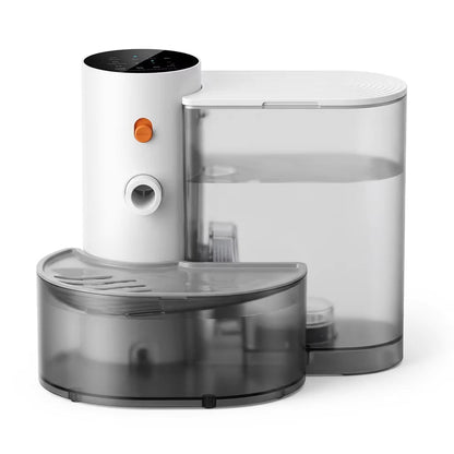 Wireless Pet Water Fountain, 3L Dual-Tank Cat Fountain with 2000mAh Battery & Separate Water Tanks - Homvista