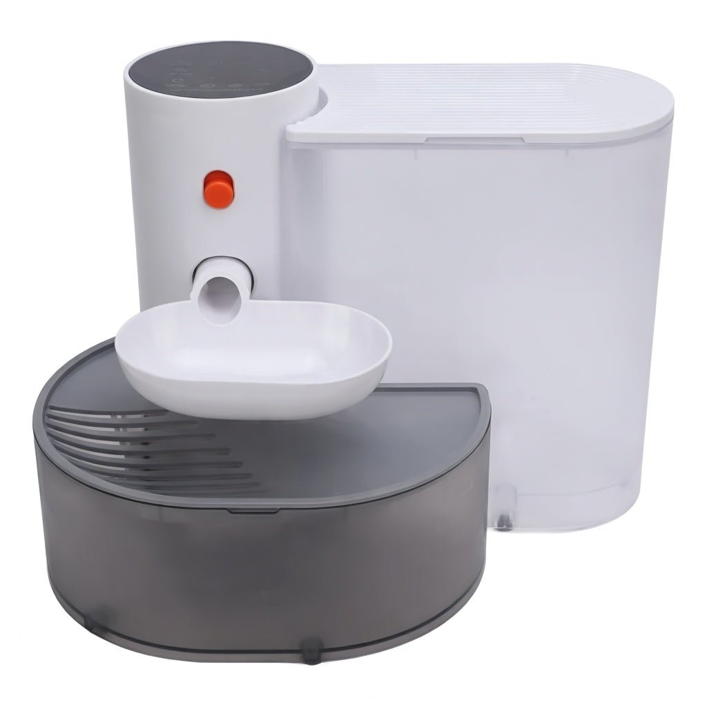 Wireless Pet Water Fountain, 3L Dual-Tank Cat Fountain with 2000mAh Battery & Separate Water Tanks - Homvista