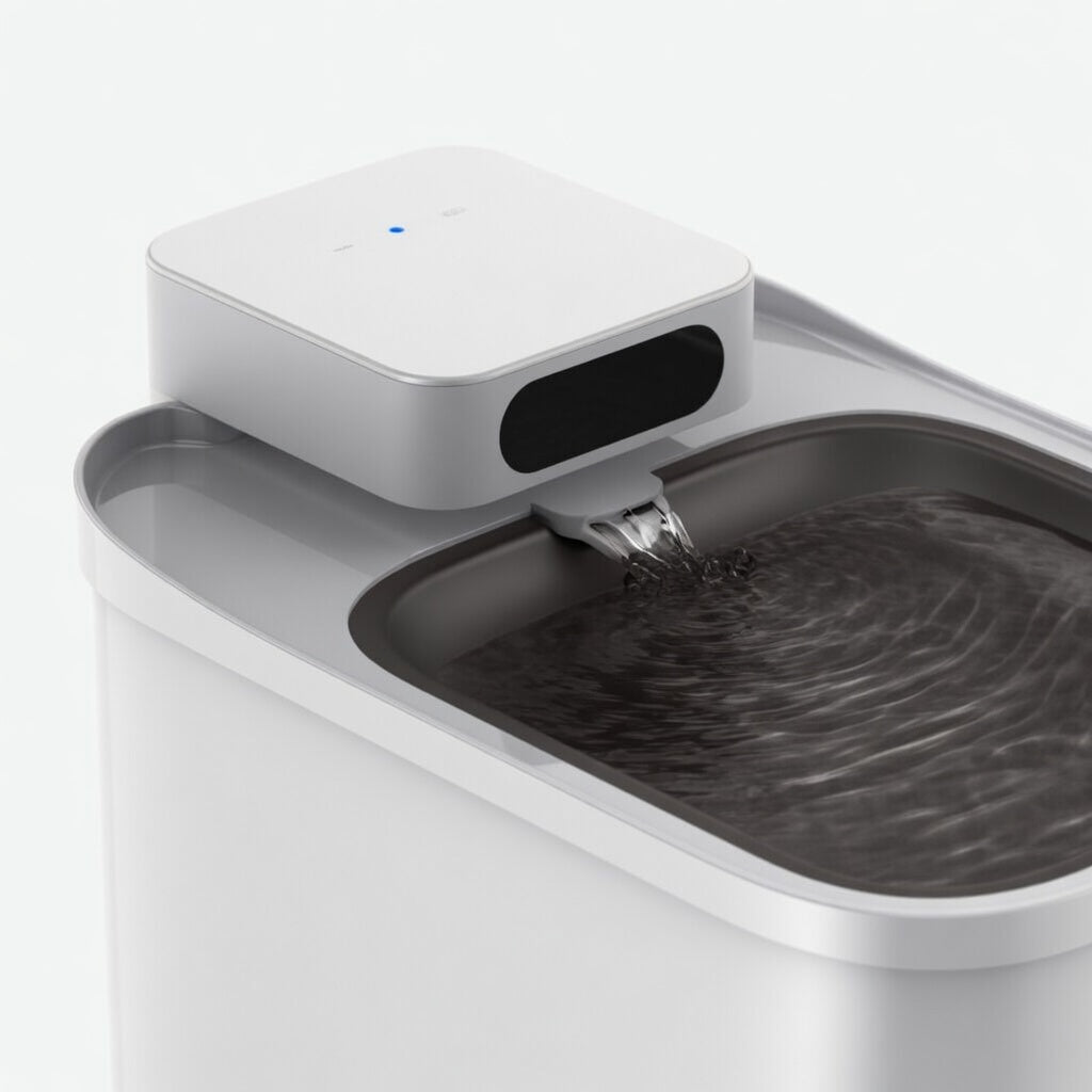 Cordless Pet Water Fountain with Bluetooth App, 3 Drinking Modes, Stainless Tray & 5 Filters - Homvista