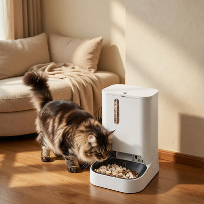 Smart Pet Feeder with Camera, Dual-Hopper Automatic Feeder with Pet Recognition & Meal Tracking - Homvista